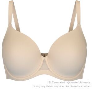 SOMA Bodify Perfect Coverage T-Shirt Bra Nude Smooth Everyday 36C